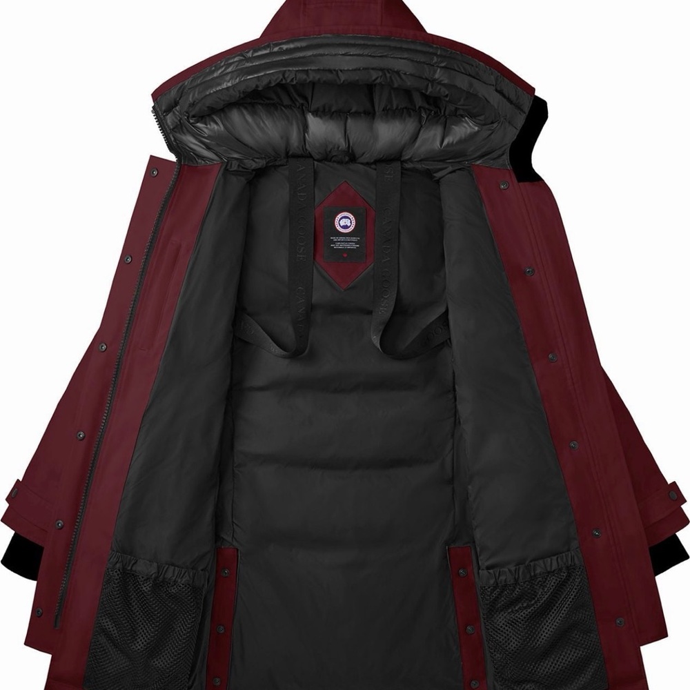 Canada Goose Shelburne Parka CR Black Label - Size XS (Color: Garnet)